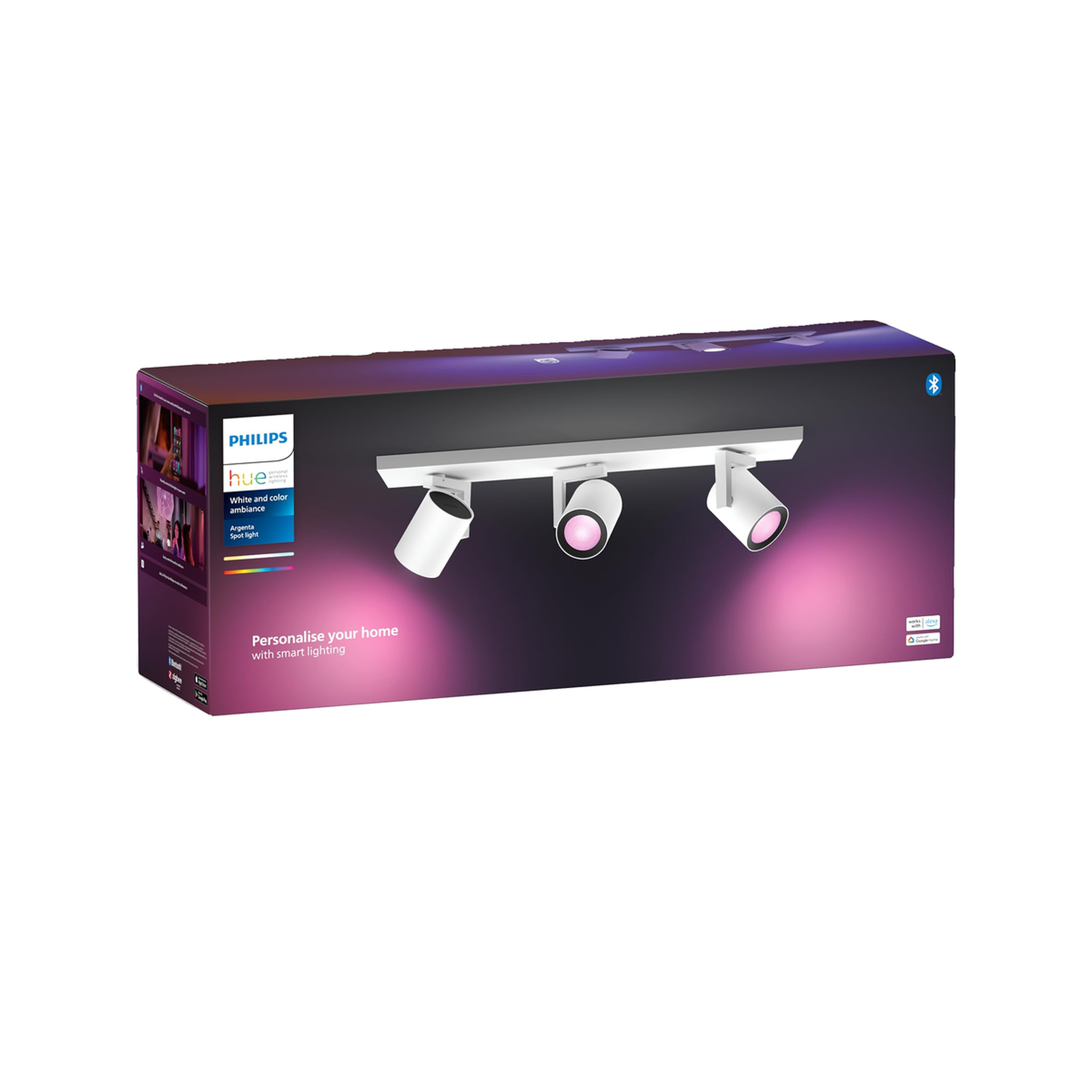 PHILIPS HUE Spot encastré Philips Hue Argenta 3 spots blanc