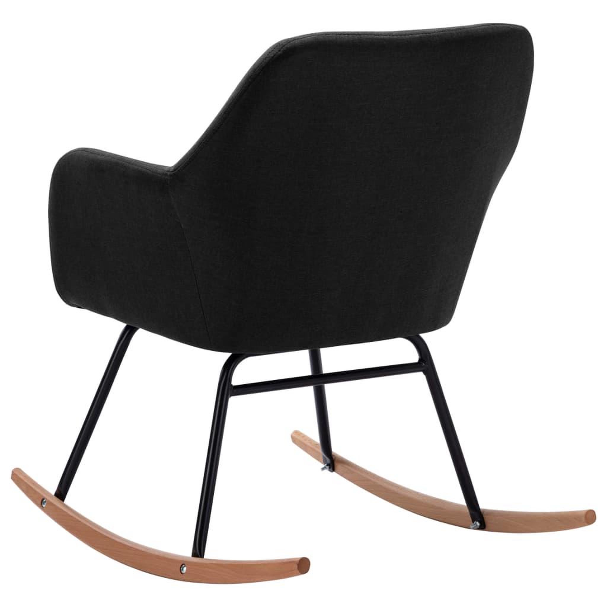 Voir la diapositive 5 : VIDAXL Chaise a bascule Noir Tissu