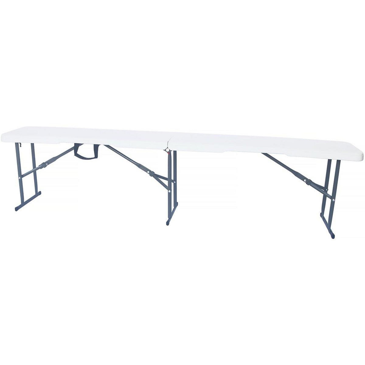 Habitat et Jardin Ensemble Table de jardin pliante + 2 Bancs pliants   Foldy  - Blanc