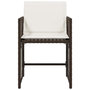 Voir la diapositive 5 : VIDAXL Chaises de jardin avec coussins lot de 4 marron resine tressee