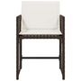 Voir la diapositive 5 : VIDAXL Chaises de jardin avec coussins lot de 4 marron resine tressee