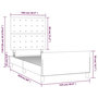 Voir la diapositive 6 : VIDAXL Cadre de lit sans matelas gris fonce 100x200 cm tissu