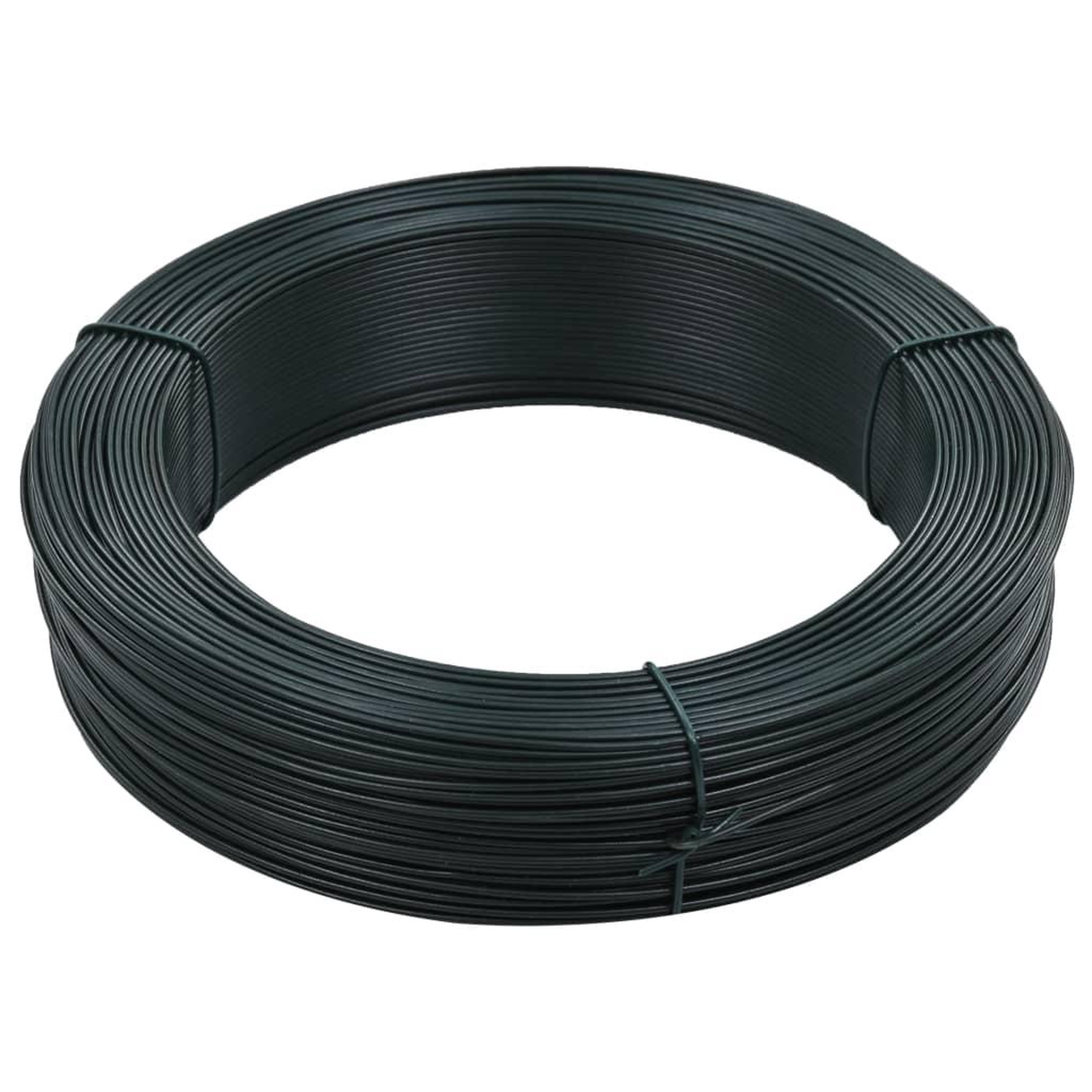 Voir la diapositive 1 : VIDAXL Fil de liaison de cloture 250 m 1,4/2 mm Acier Vert noiratre
