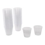 Paris Prix Lot de 50 Verrines en Plastique Réutilisable  Basic  30ml Transparent