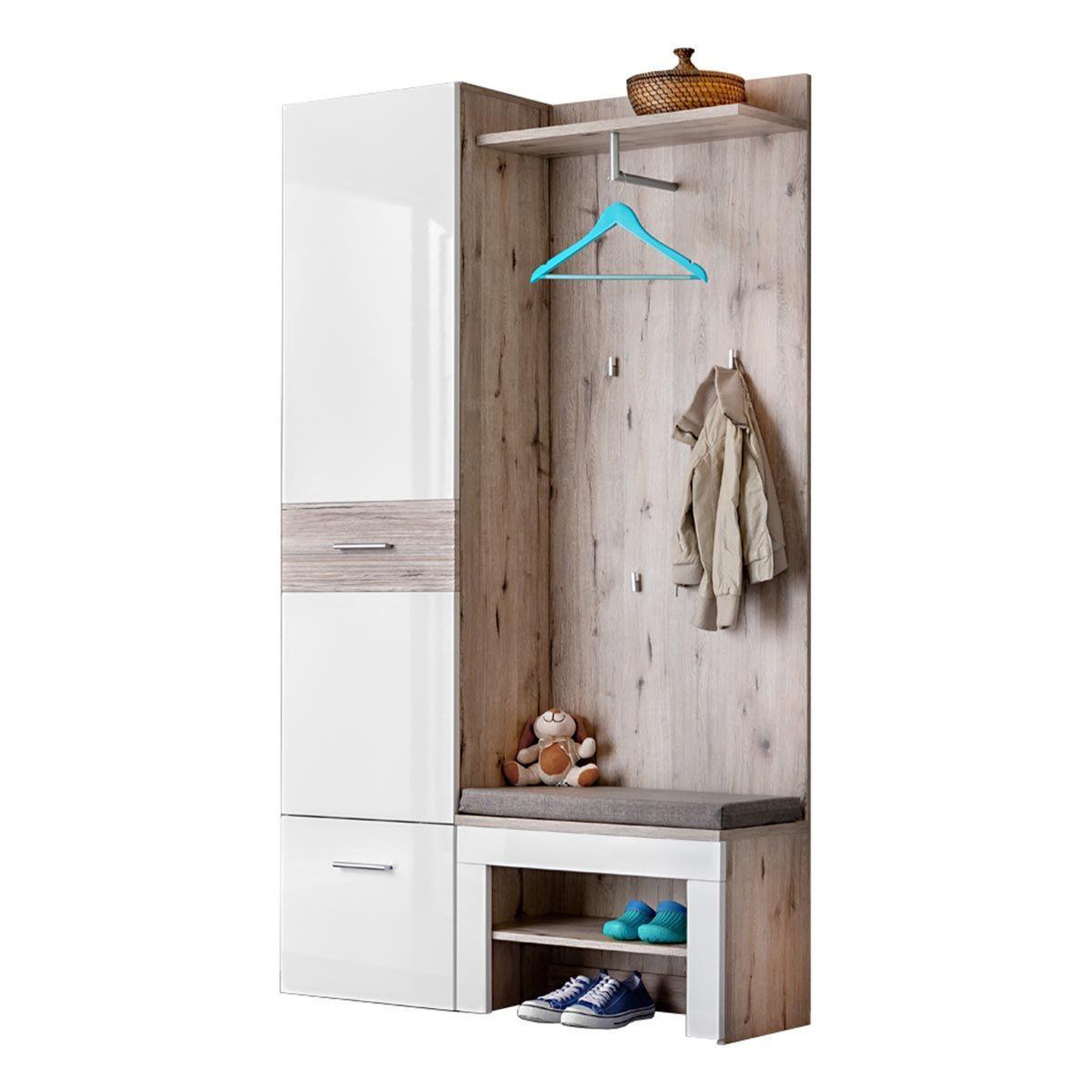 Paris Prix Ensemble dressing  gustavo x  200cm naturel & blanc