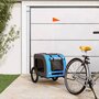 Voir la diapositive 1 : VIDAXL Remorque de velo pour animaux de compagnie bleu et gris