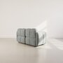 Voir la diapositive 4 : LISA DESIGN Grace - canapé modulable 2 places en velours texturé