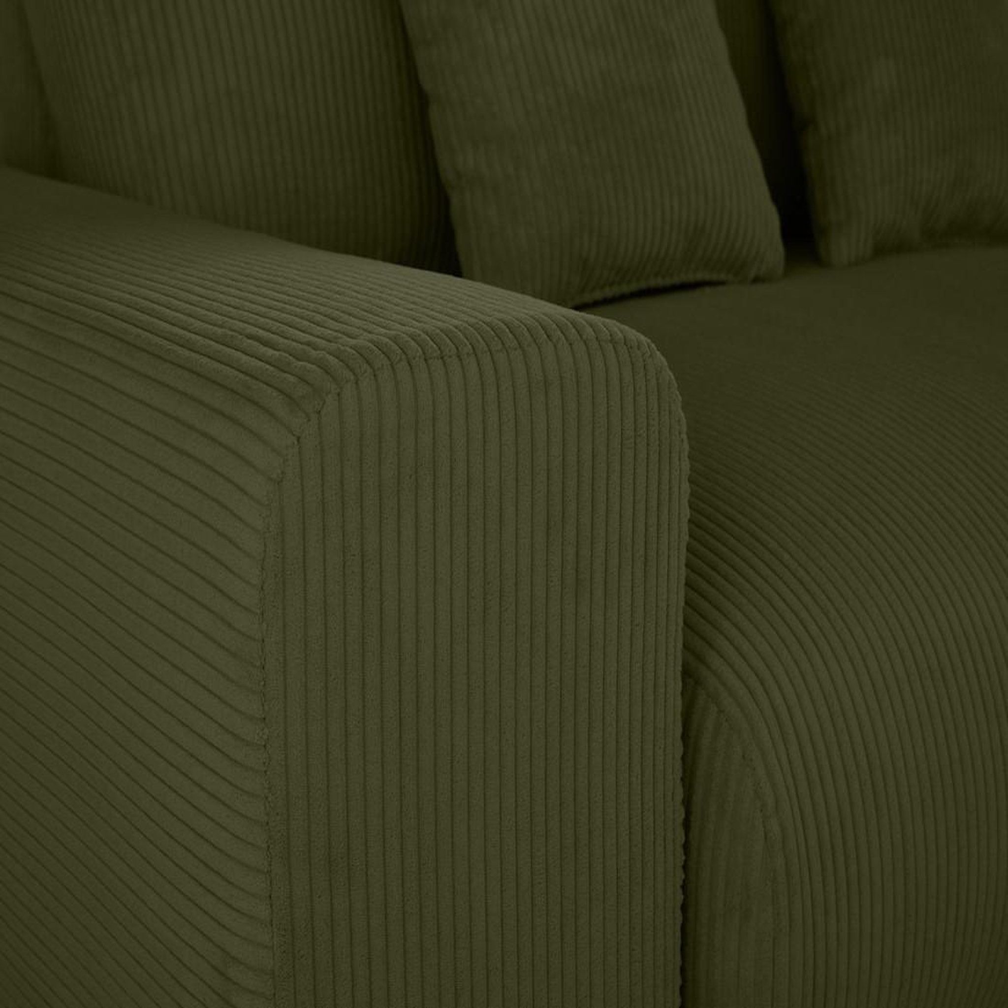 Voir la diapositive 5 : BEST MOBILIER Garance - module d'assise 2 places avec accoudoir gauche - en velours côtelé