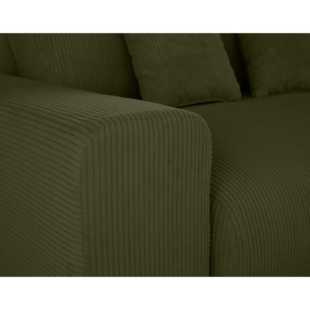 LISA DESIGN Garance - module d'assise 2 places avec accoudoir gauche - en velours côtelé