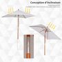 Voir la diapositive 3 : OUTSUNNY Parasol rectangulaire inclinable bois polyester haute densité 2L x 1,5l x 2,3H m crème