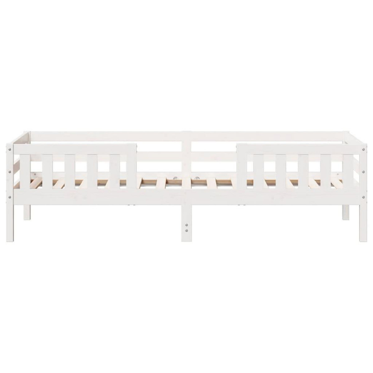 VIDAXL Cadre de lit sans matelas blanc 75x190 cm bois de pin massif