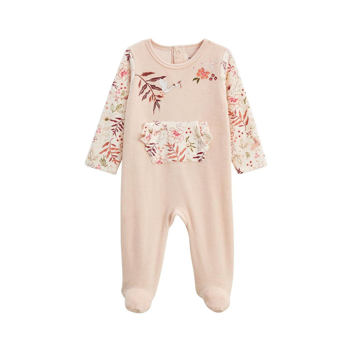 Petit Béguin Pyjama bébé en velours Manouk