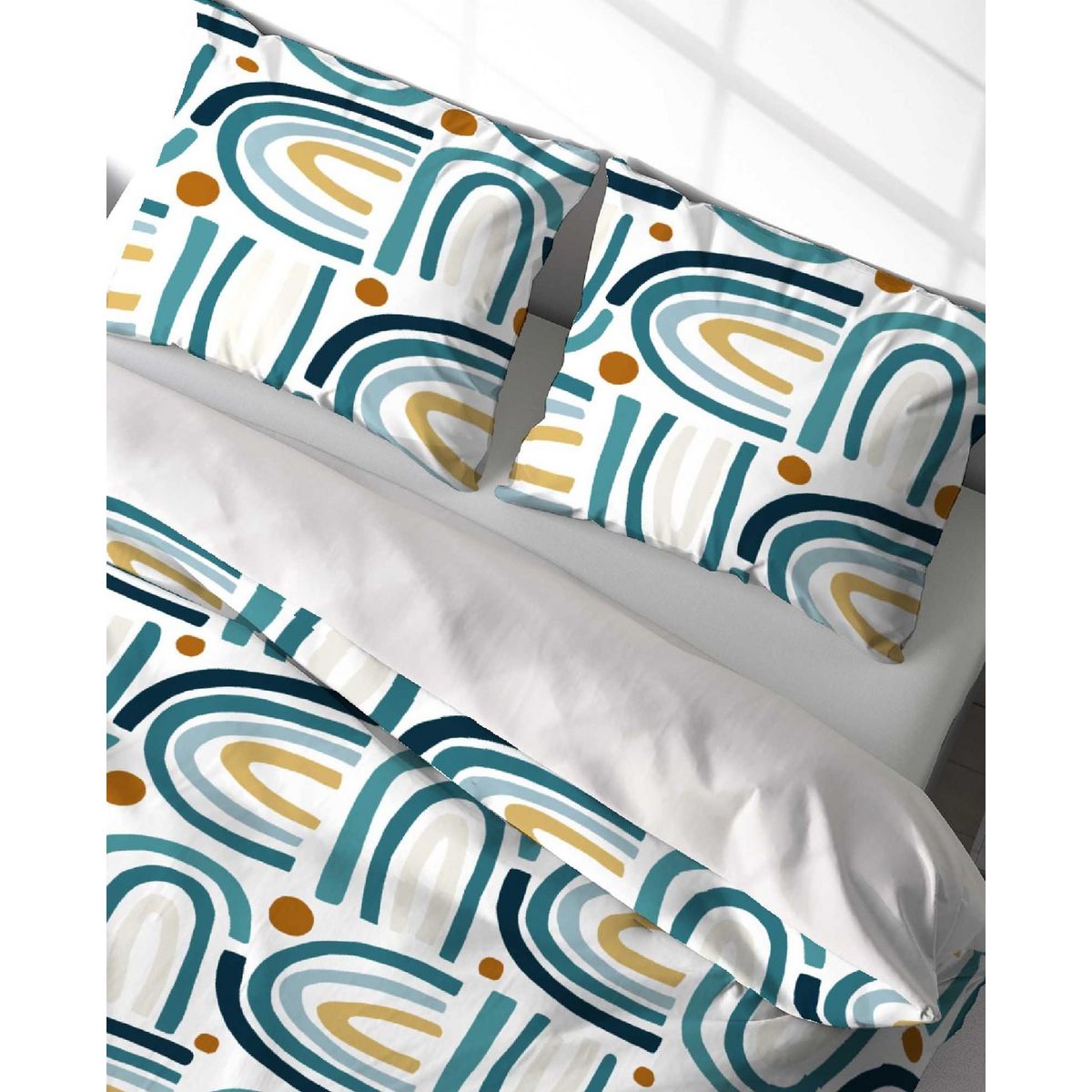 Home collection Parure housse de couette 100%polyester 72gsm arc en ciel
