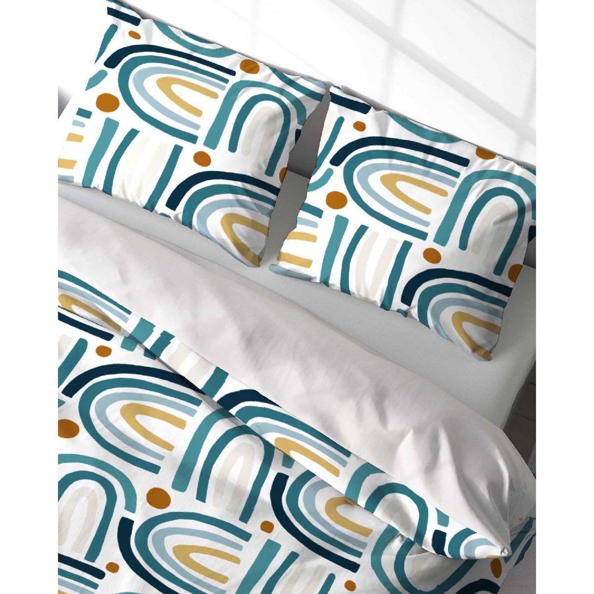 Home collection Parure housse de couette 100%polyester 72gsm arc en ciel