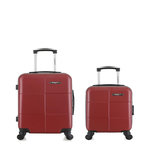 BLUESTAR BLUESTAR - LOT DE 2 - Valises cabine et cabine XXS MIAMI. Coloris disponibles : Rouge, Gris, Rose, Bleu, Noir