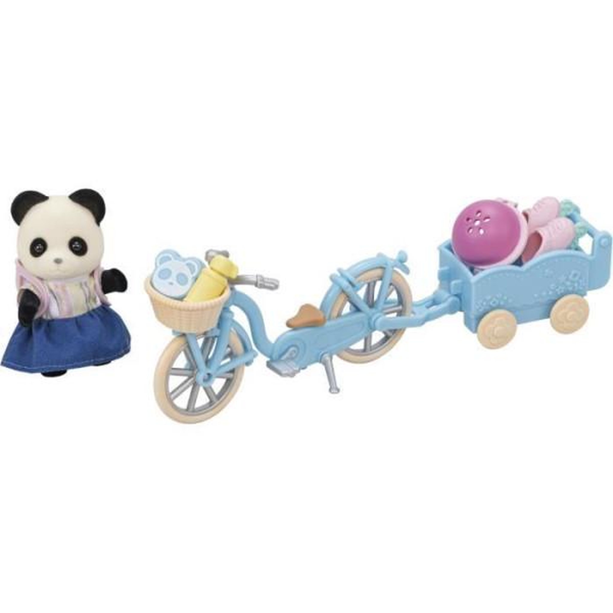 Voir la diapositive 2 : Sylvanian Families La fille panda, son vélo et sa remorque - SYLVANIAN FAMILIES - 5652 - Pour enfant a partir de 3 ans
