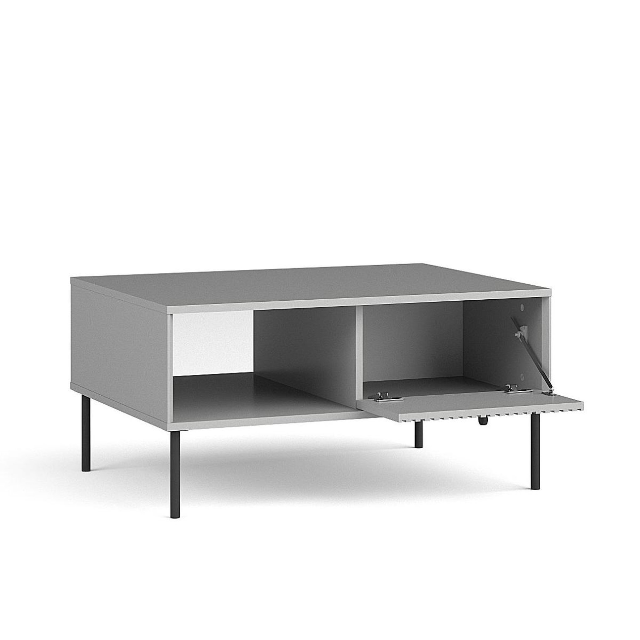 Voir la diapositive 4 : JLC KREATION Table basse moderne grise avec tiroir simy