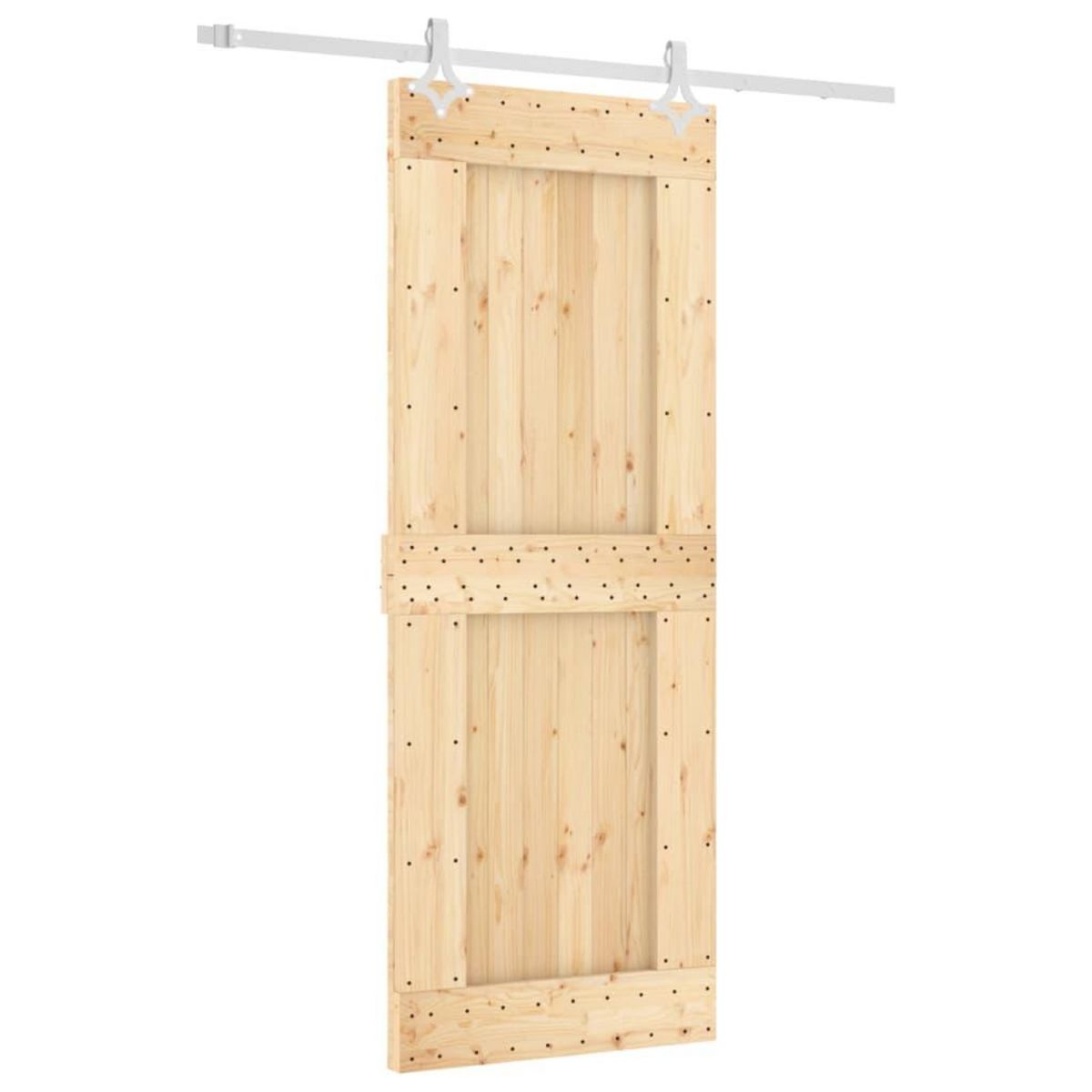 VIDAXL Porte coulissante et kit de quincaillerie 80x210 cm pin massif