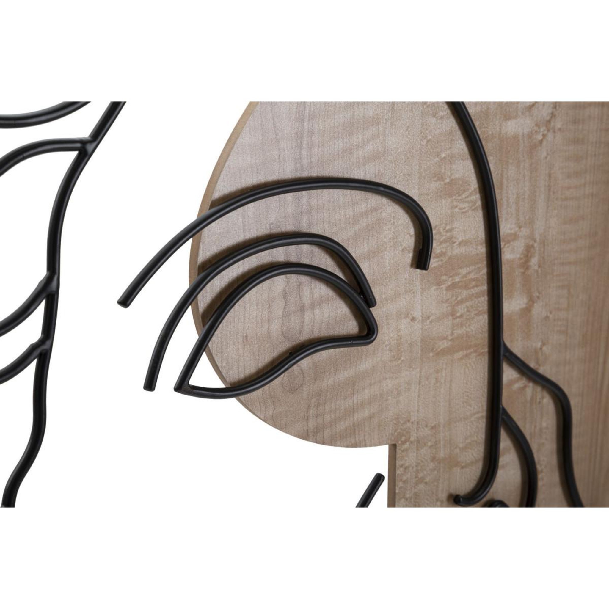 Voir la diapositive 4 : Paris Prix Décoration murale encadrée  david face  80cm naturel & noir