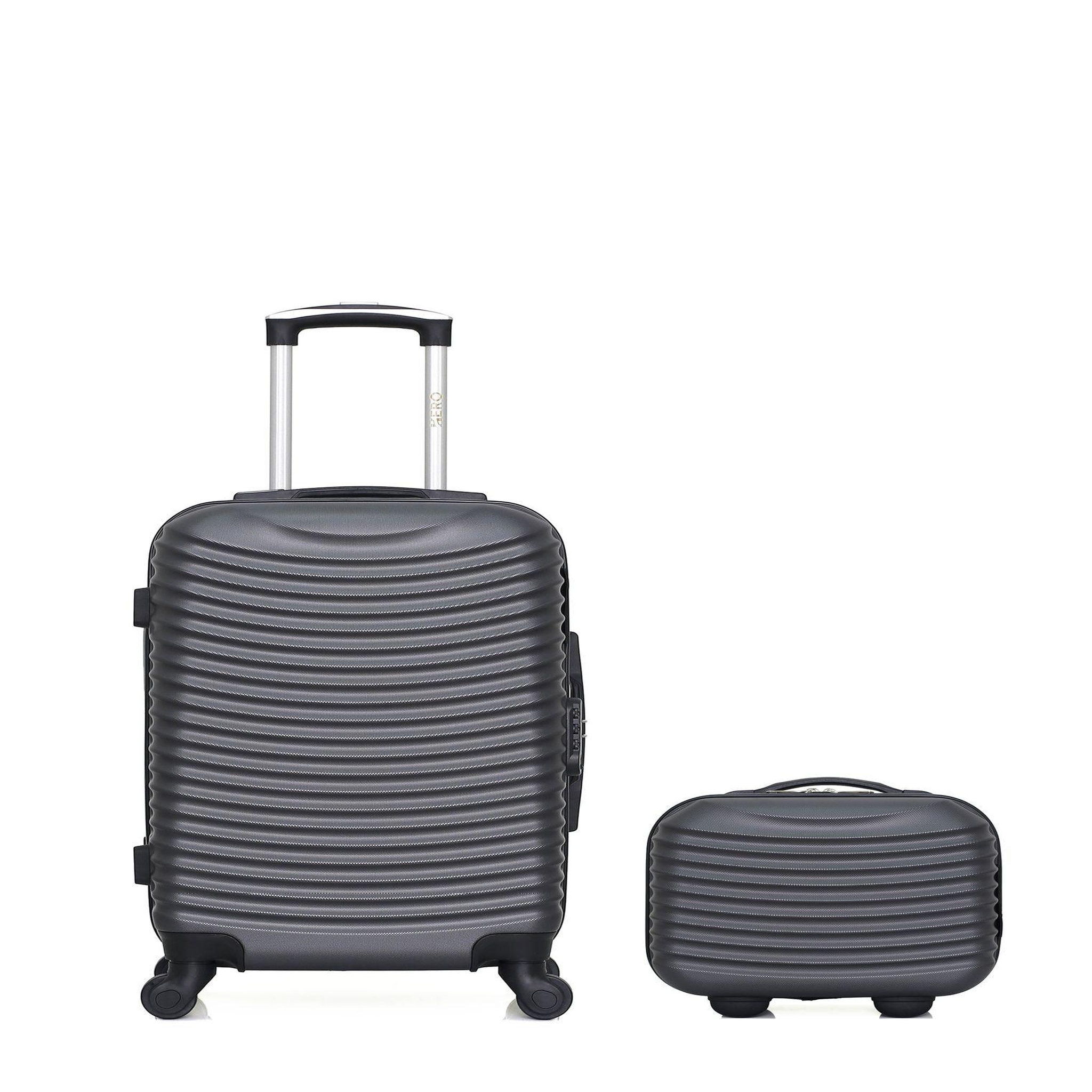 HERO Lot de 2 - valise cabine et vanity etna. Coloris disponibles : Gris, Bleu, Beige