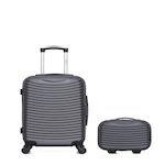HERO Lot de 2 - Valise cabine et vanity ETNA. Coloris disponibles : Bleu, Noir, Rose, Beige, Gris, Vert