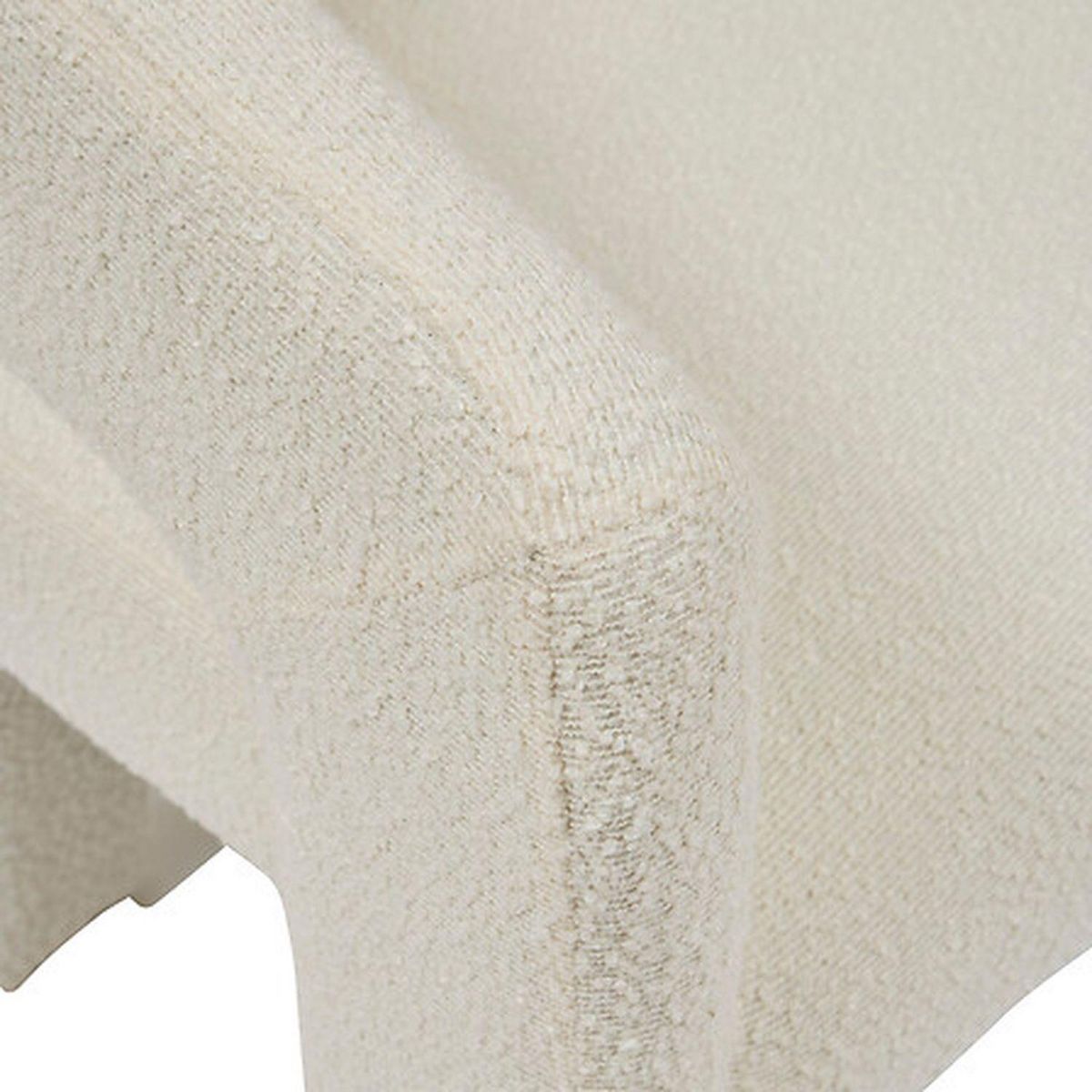 ATMOSPHERA Fauteuil à dîner en bouclette AMOS - Blanc