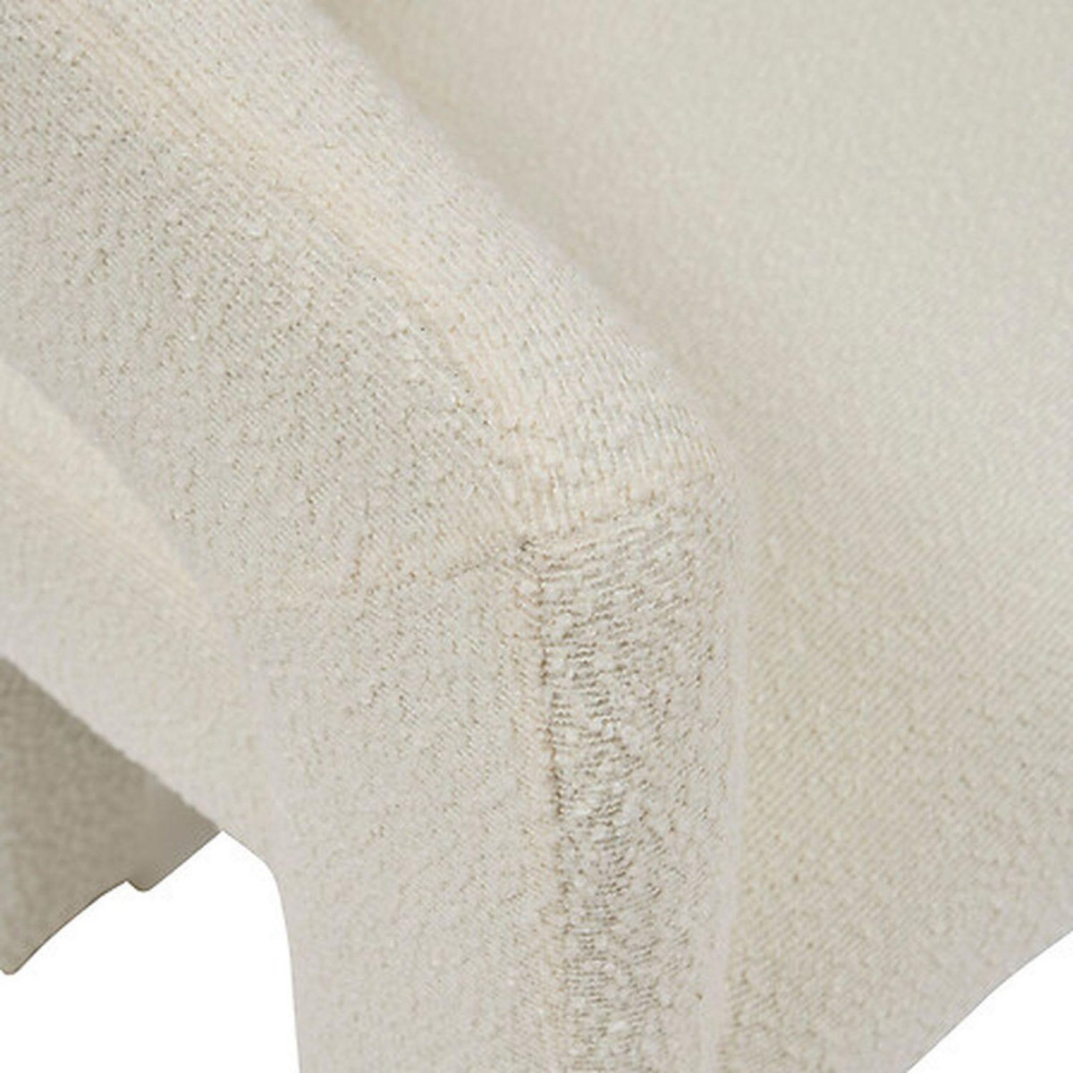 ATMOSPHERA Fauteuil à dîner en bouclette AMOS - Blanc