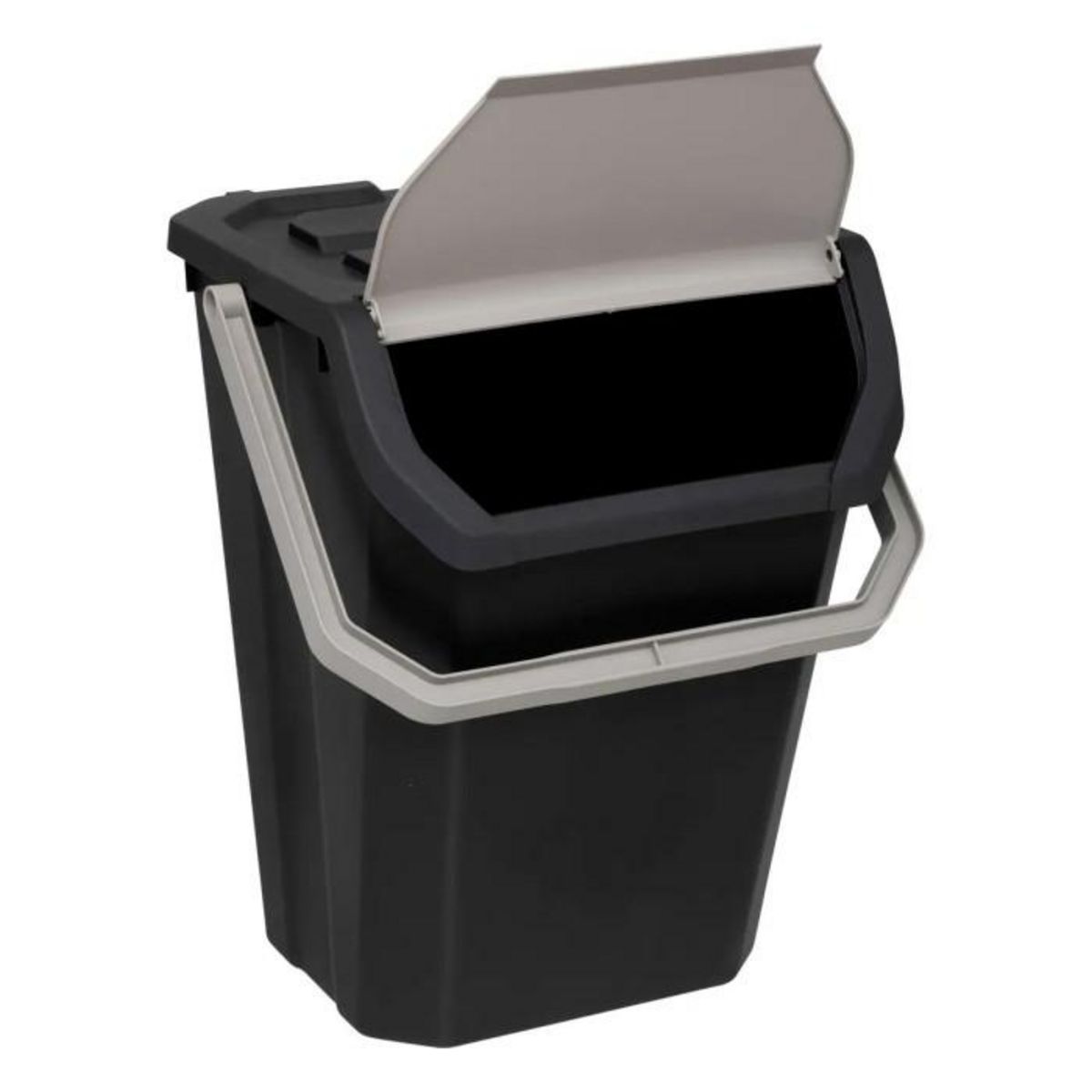 FIVE Poubelle de Tri  Empilable  37L Noir