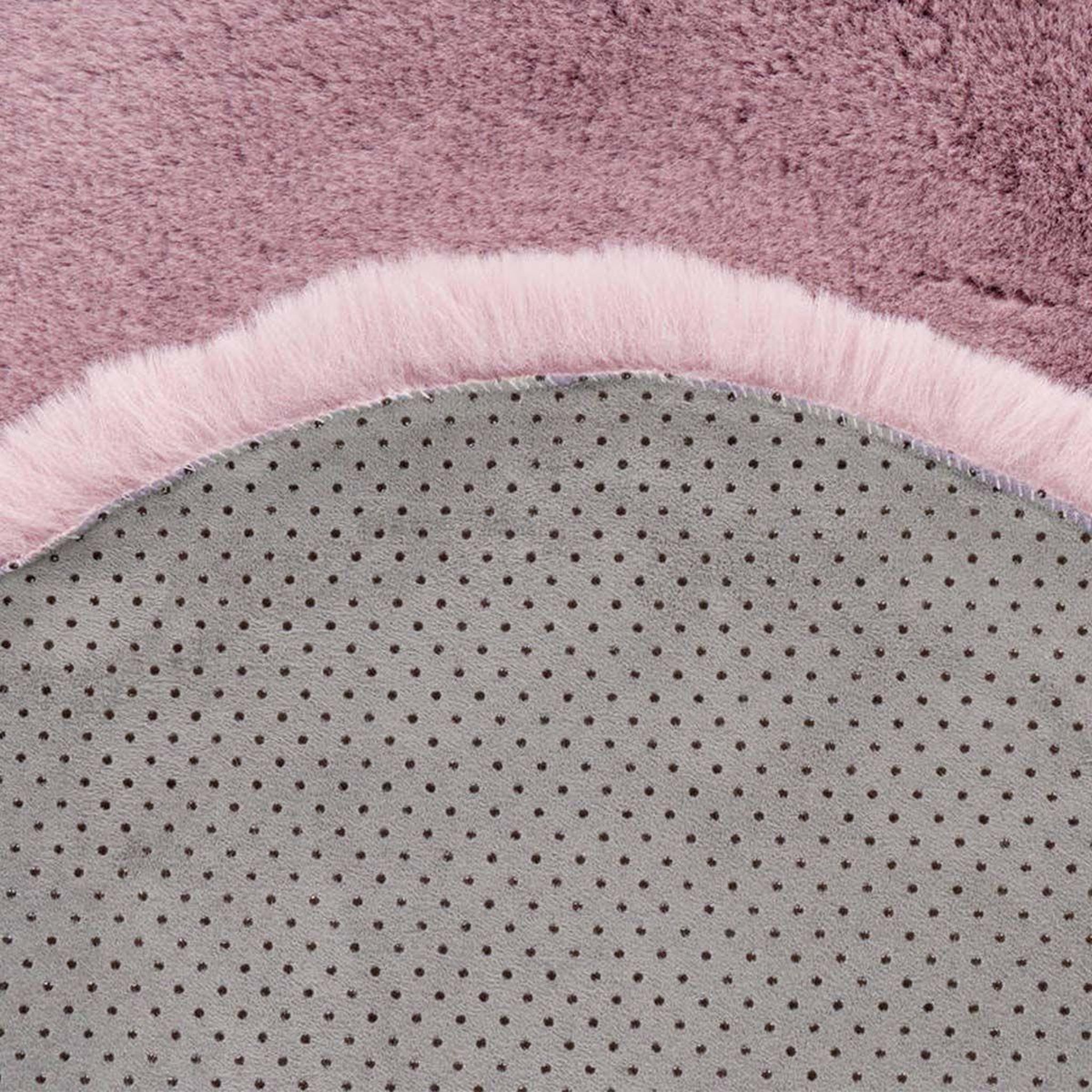Voir la diapositive 4 : Paris Prix Tapis uni doux poils longs  rabbit  60x90cm rose