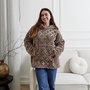 Voir la diapositive 2 : Paris Prix Plaid Sweat à Capuche  Embosse  85x118cm Marron