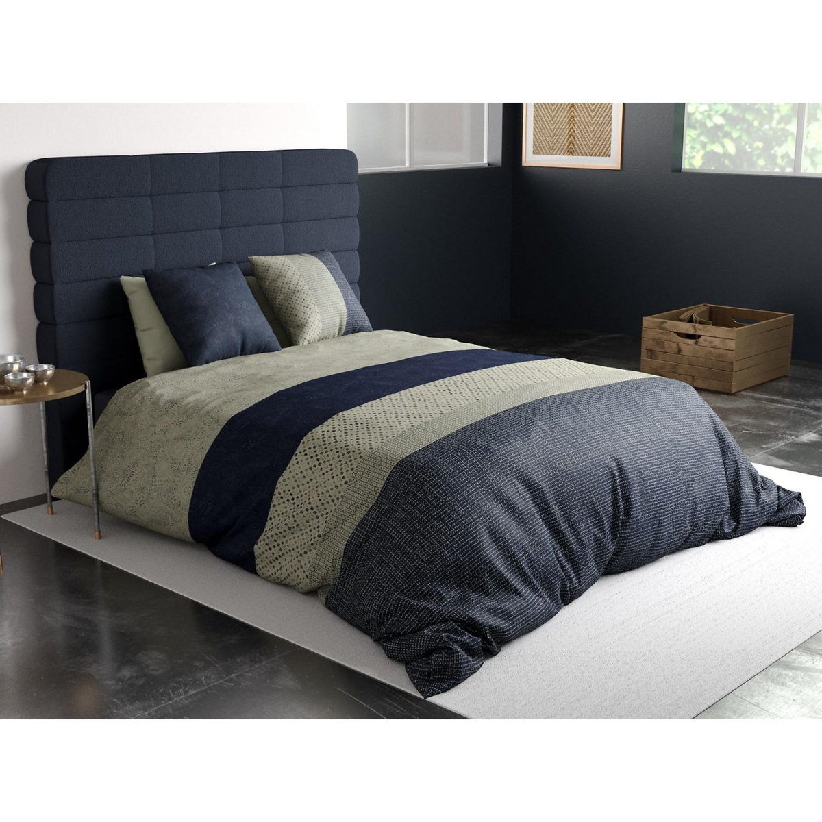 ATELIER DU COTON Parure Housse De Couette 100% Coton 57fils Crepuscule