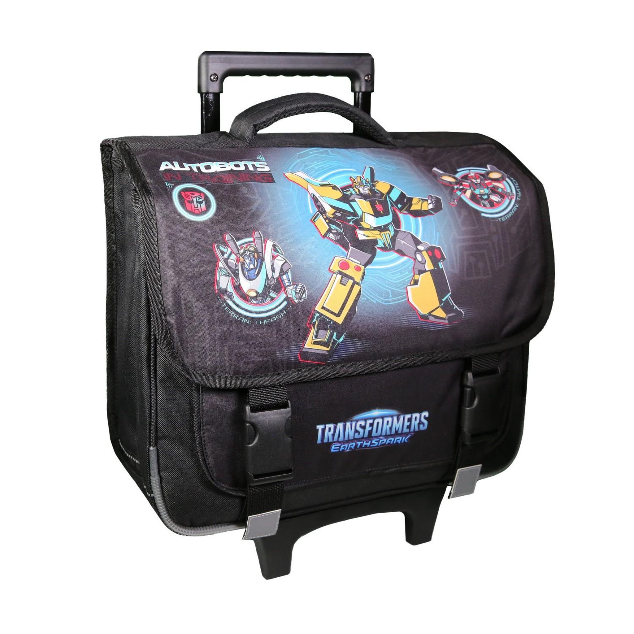 Voir la diapositive 2 : Bagtrotter Cartable à roulettes 38 cm Transformers Noir