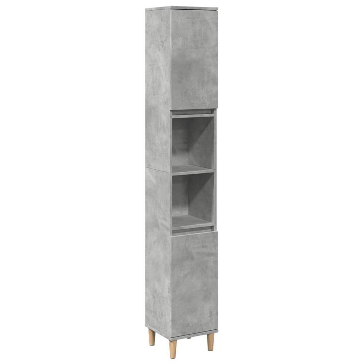 VIDAXL Armoire de salle de bain gris beton 30x30x190 cm