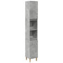 Voir la diapositive 2 : VIDAXL Armoire de salle de bain gris beton 30x30x190 cm