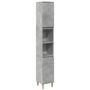Voir la diapositive 2 : VIDAXL Armoire de salle de bain gris beton 30x30x190 cm