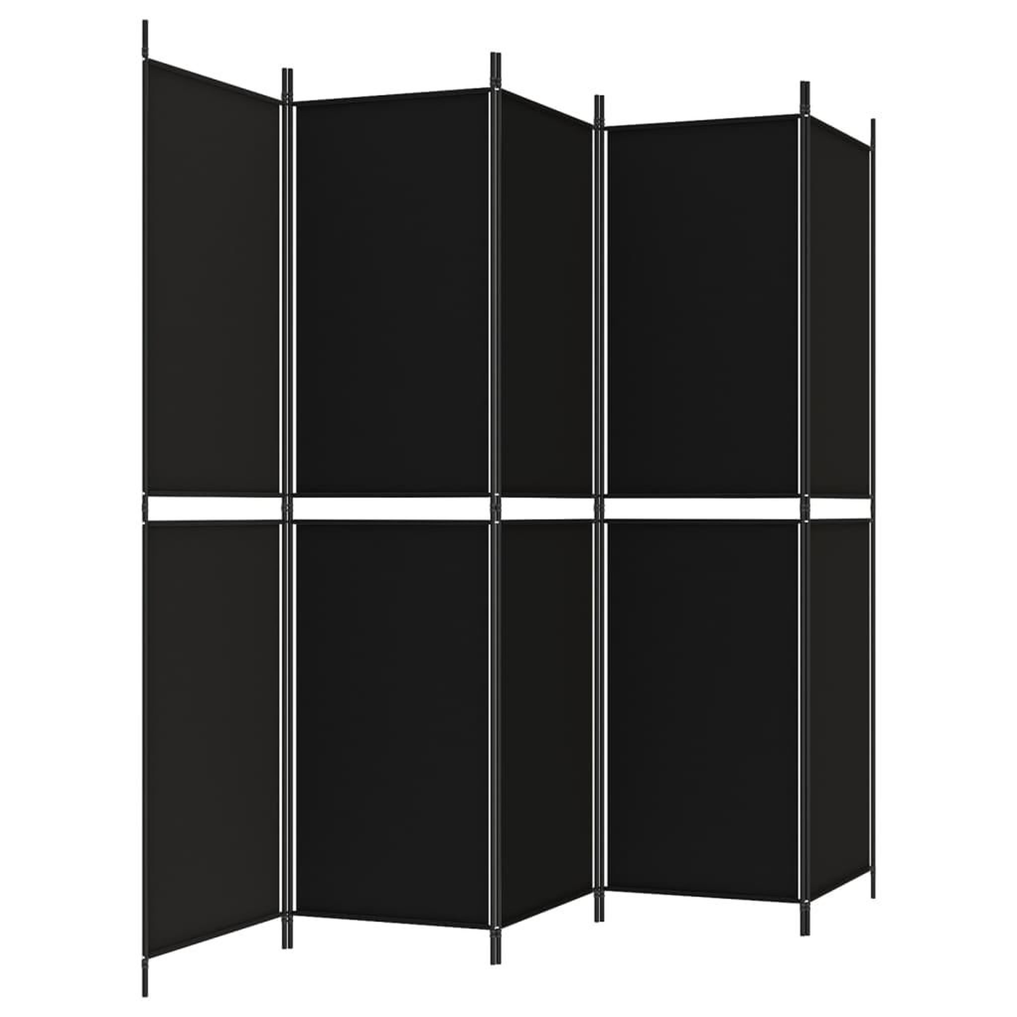 Voir la diapositive 5 : VIDAXL Cloison de separation 5 panneaux Noir 250x200 cm Tissu