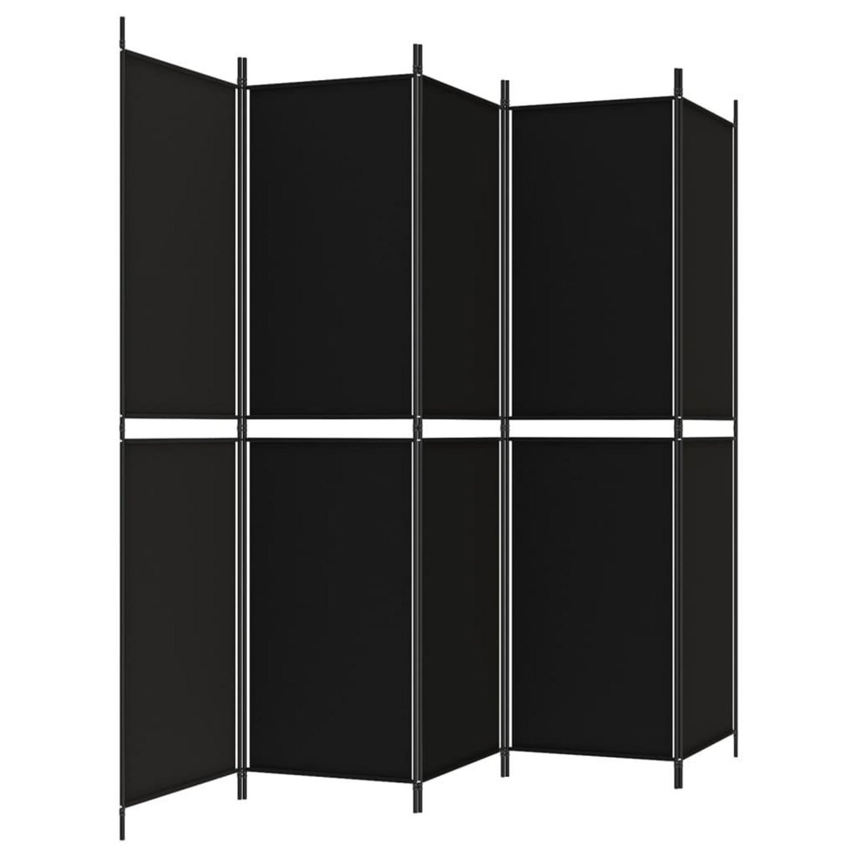 VIDAXL Cloison de separation 5 panneaux Noir 250x200 cm Tissu