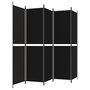 Voir la diapositive 5 : VIDAXL Cloison de separation 5 panneaux Noir 250x200 cm Tissu