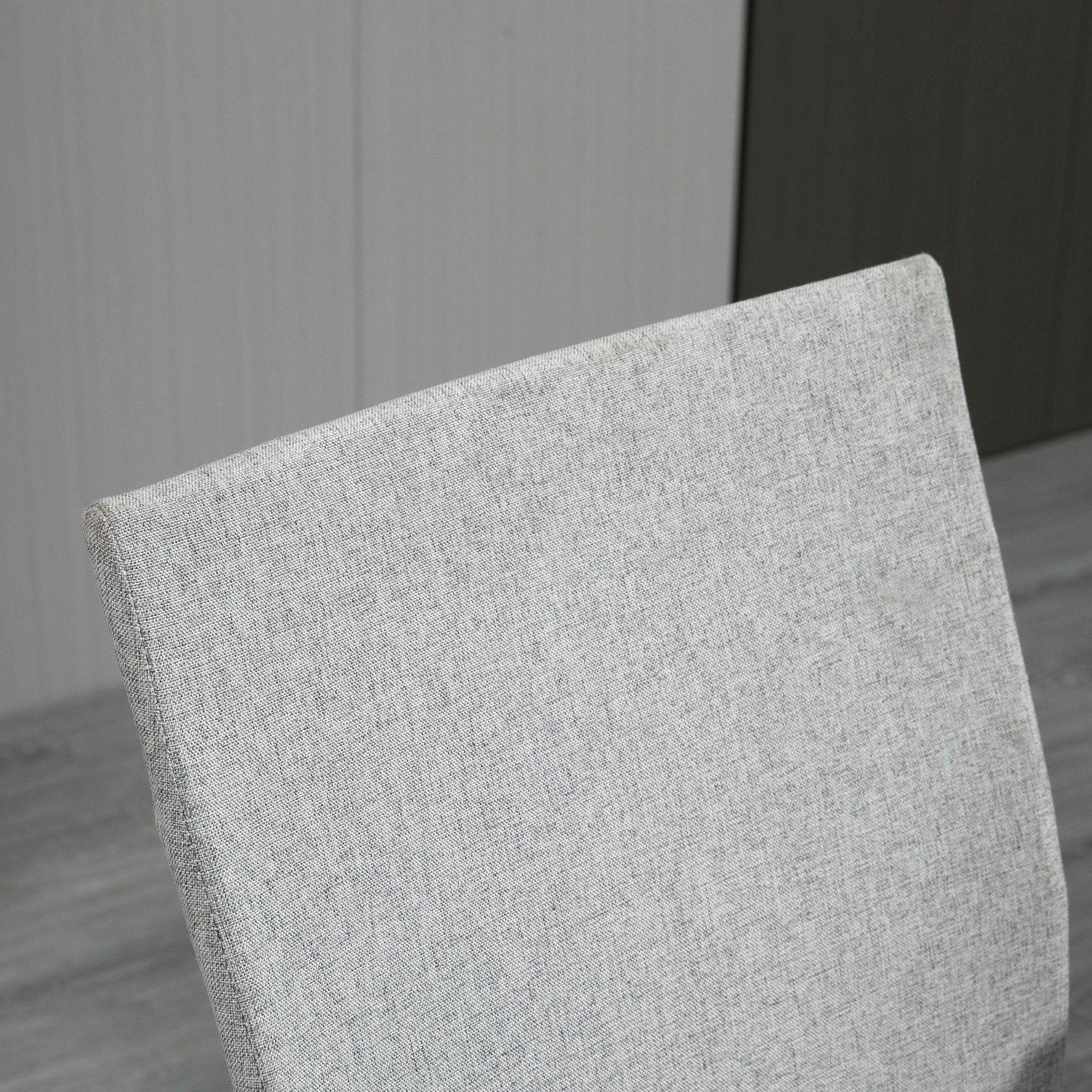 Voir la diapositive 5 : VINSETTO Chaise de bureau ergonomique hauteur réglable pivotante 360° piètement acier blanc lin gris clair