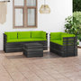 Voir la diapositive 1 : VIDAXL Salon palette de jardin 6 pcs avec coussins Bois de pin massif