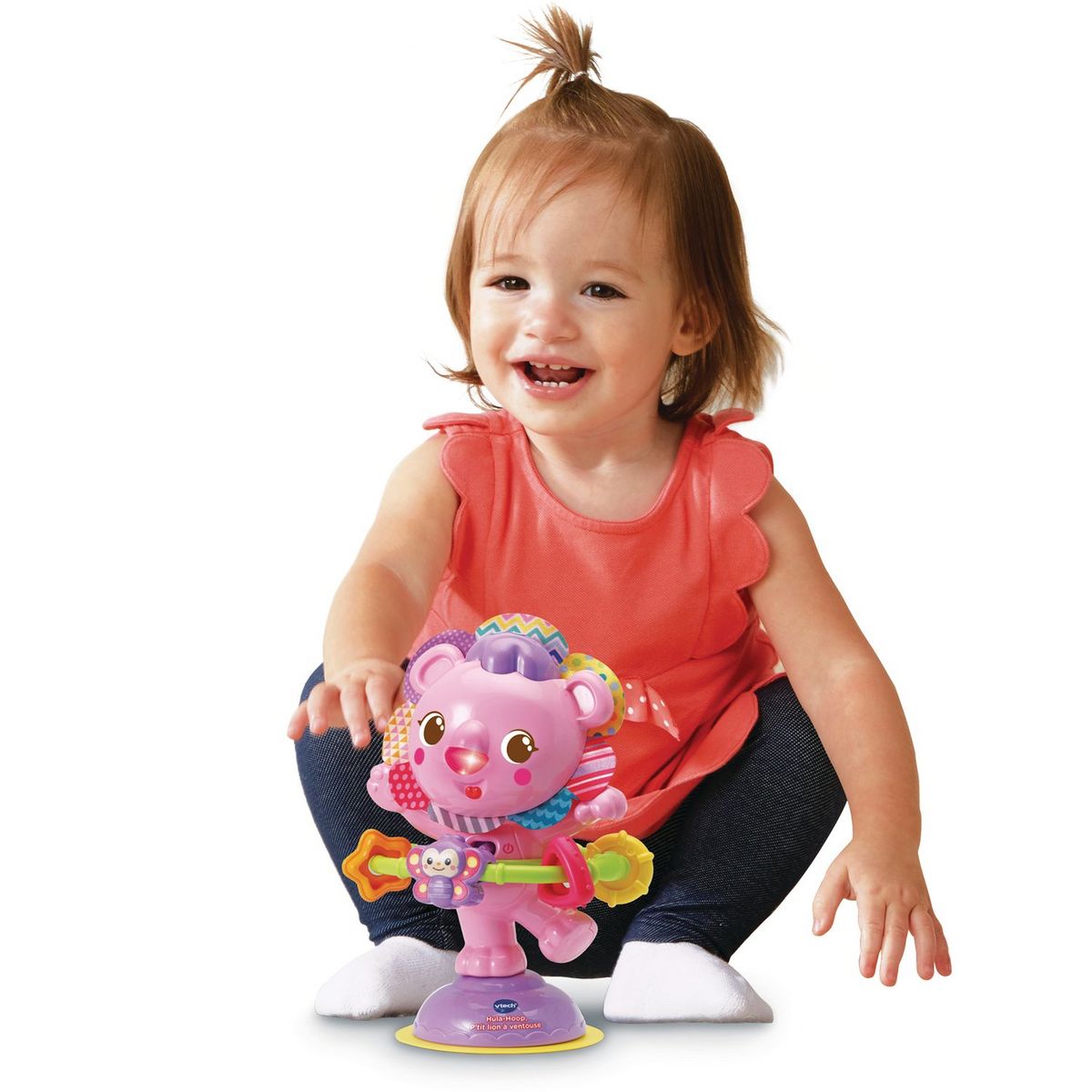VTECH Hula-Hoop - P'tit lion à ventouse rose 
