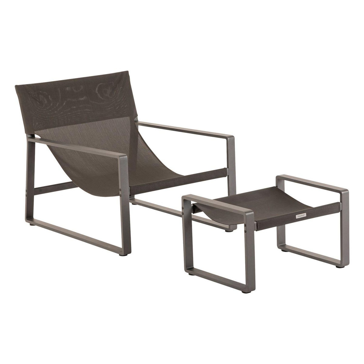 HESPERIDE Fauteuil de jardin en aluminium avec repose-pieds LAMBINIO