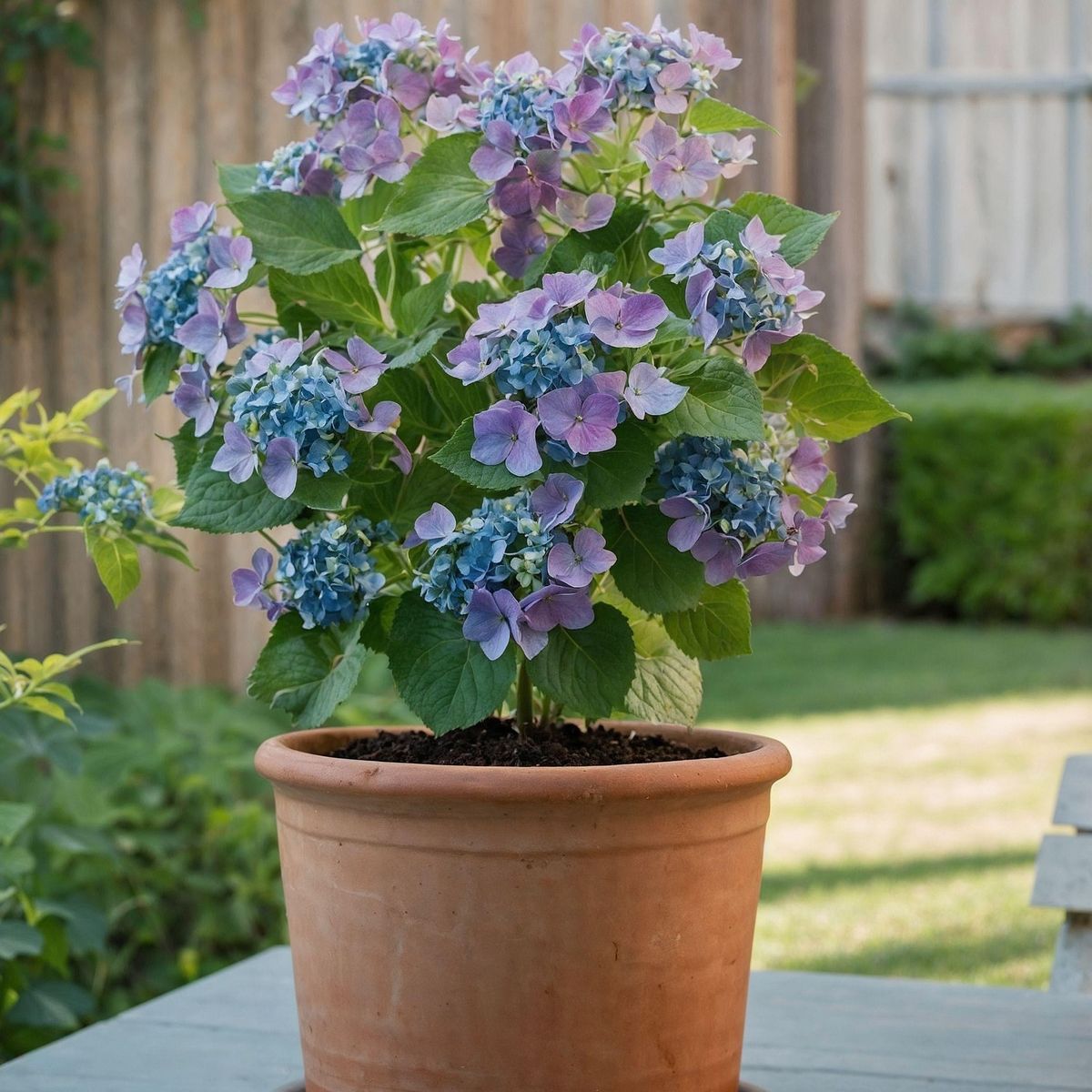 PLANT IN A BOX Hortensia - Set de 6 - Hydrangea macrophylla teller 'Nizza' - H25-40cm - ⌀9cm