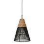 Voir la diapositive 1 : Paris Prix Lampe Suspension en Rotin  Cone  42cm Noir