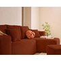 Voir la diapositive 5 : BEST MOBILIER Topaze - canapé d'angle réversible 4 places - convertible avec coffre, tablette et poufs - en velours côtelé