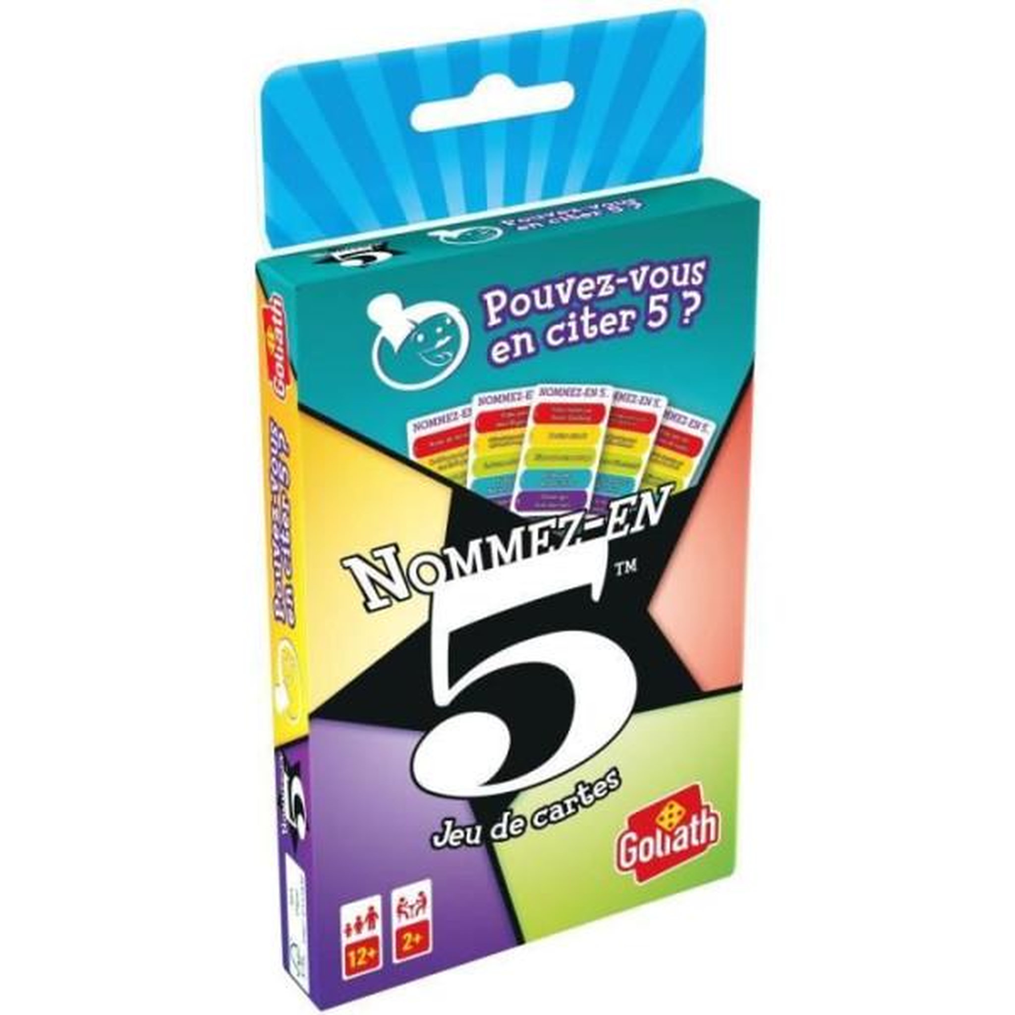 Voir la diapositive 2 : GOLIATH Nommez-en 5 - Jeu de cartes - GOLIATH