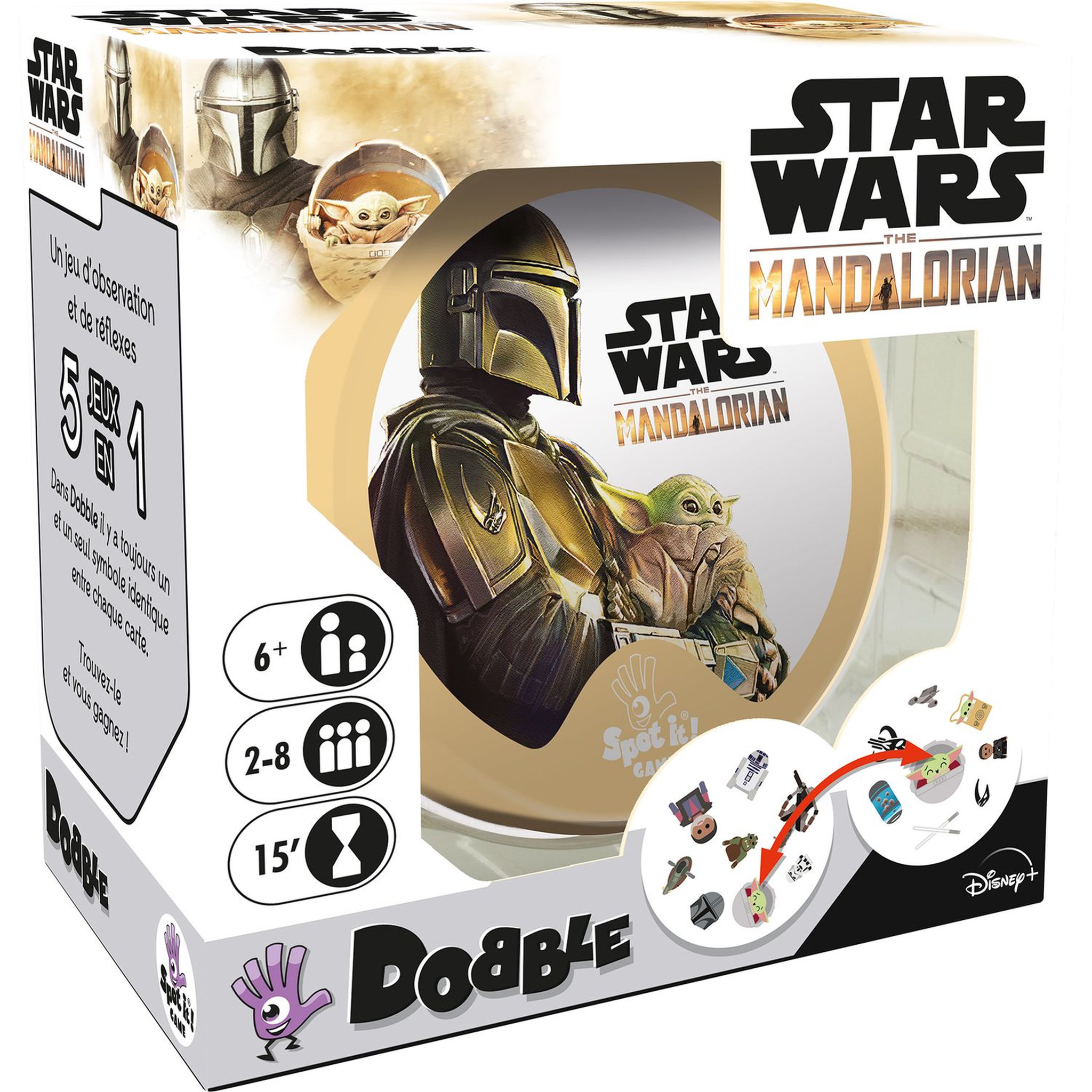 Voir la diapositive 2 : ASMODEE Jeu - Dobble Star Wars Mandalorian 