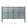 Voir la diapositive 5 : VIDAXL Portail simple de cloture Noir 300x225 cm