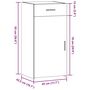 Voir la diapositive 6 : VIDAXL Buffet blanc 45x42,5x93 cm bois d'ingenierie