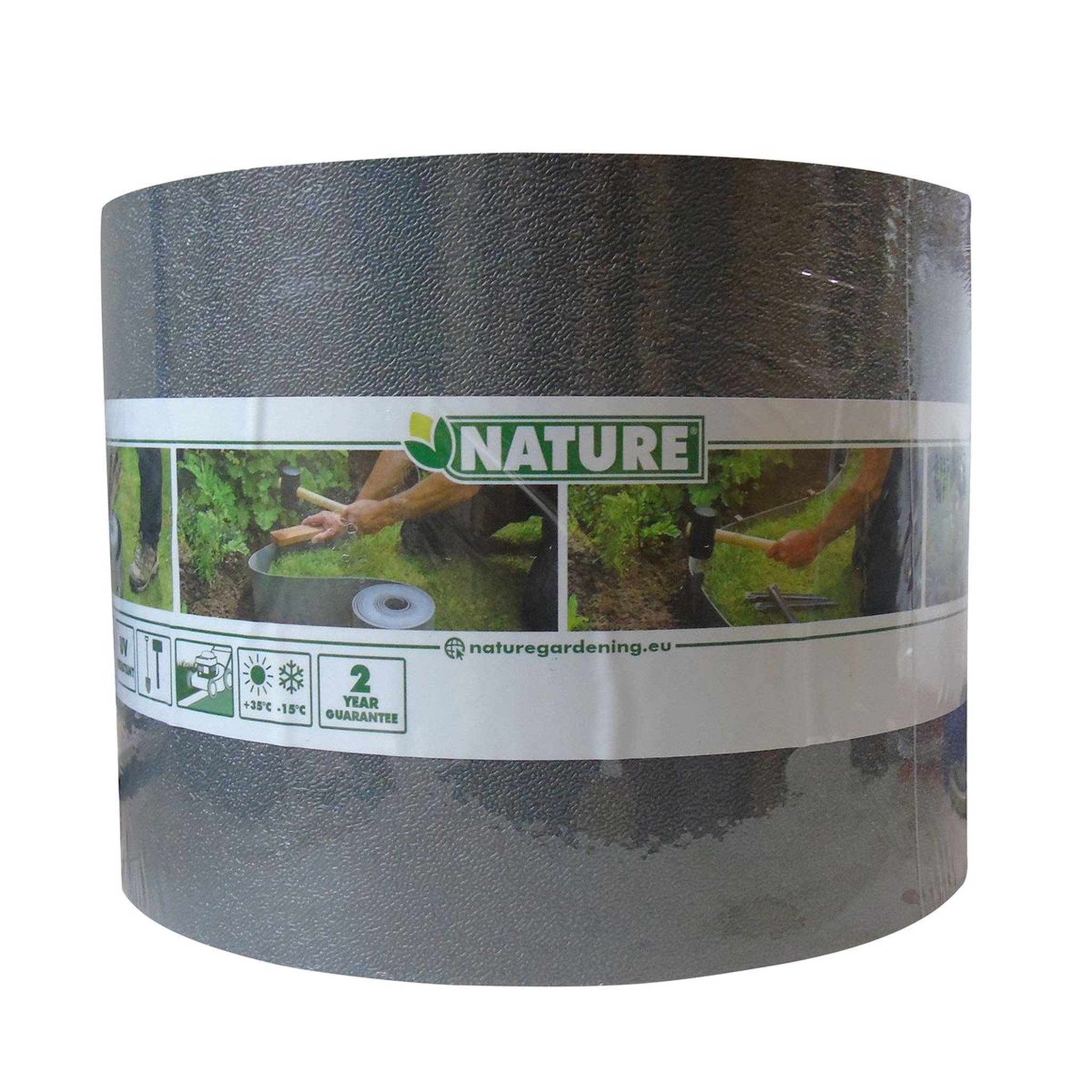 Voir la diapositive 4 : Nature Bordure de jardin - PE - Epaisseur 3 mm - Gris